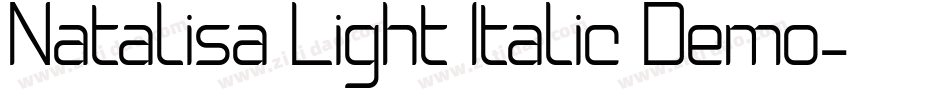 Natalisa Light Italic Demo字体转换
